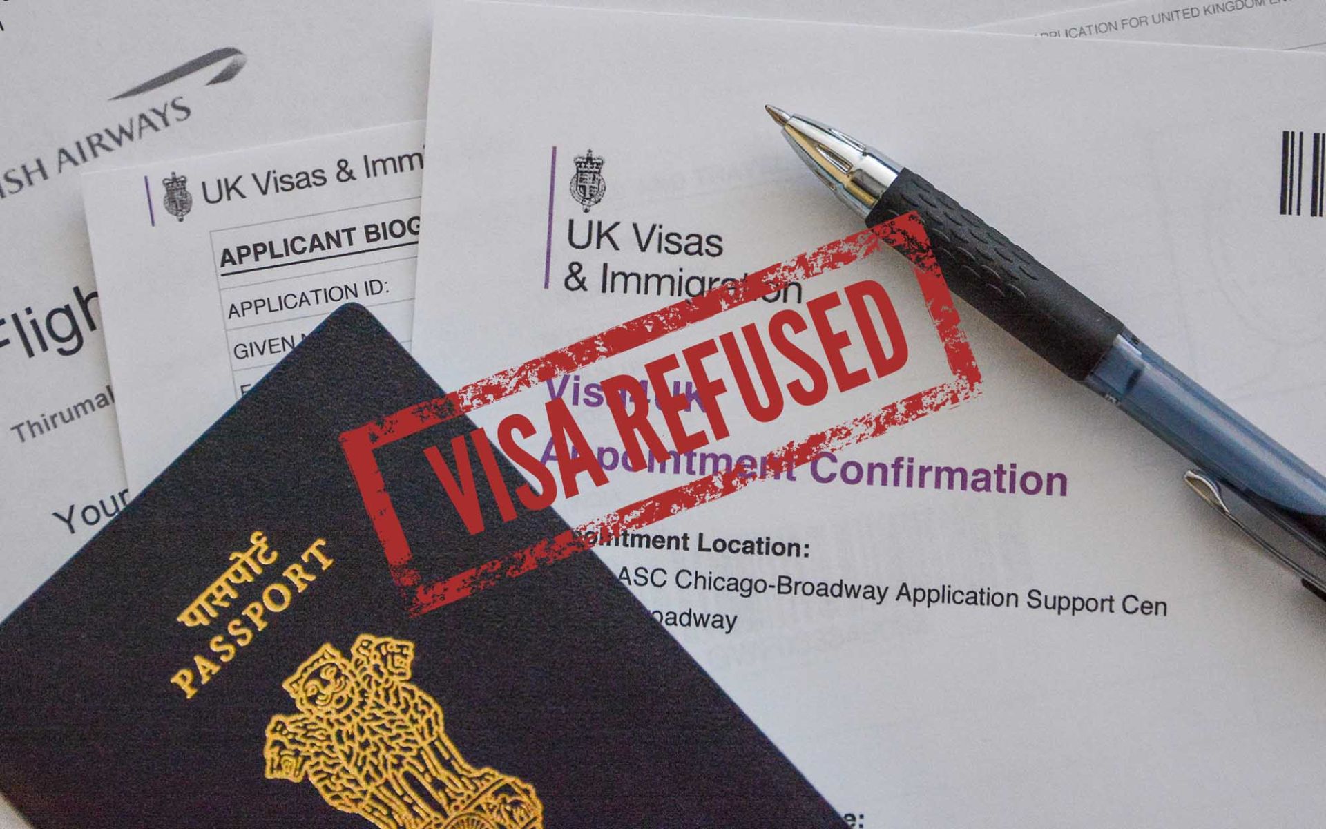 WHY IS A VISA APPLICATION REJECTED?